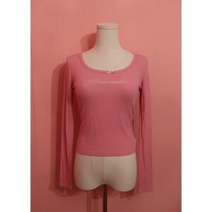 Pink Dramatic  Long Sleeve Top